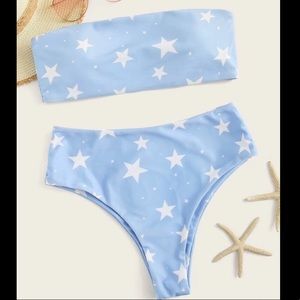Light blue star bathing suit